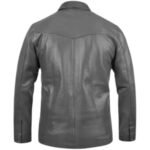 long sleeve mens leather shirt