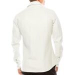 white mens leather shirt