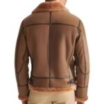 Classic Brown Shearling Jacket for Men Winter Outerwear