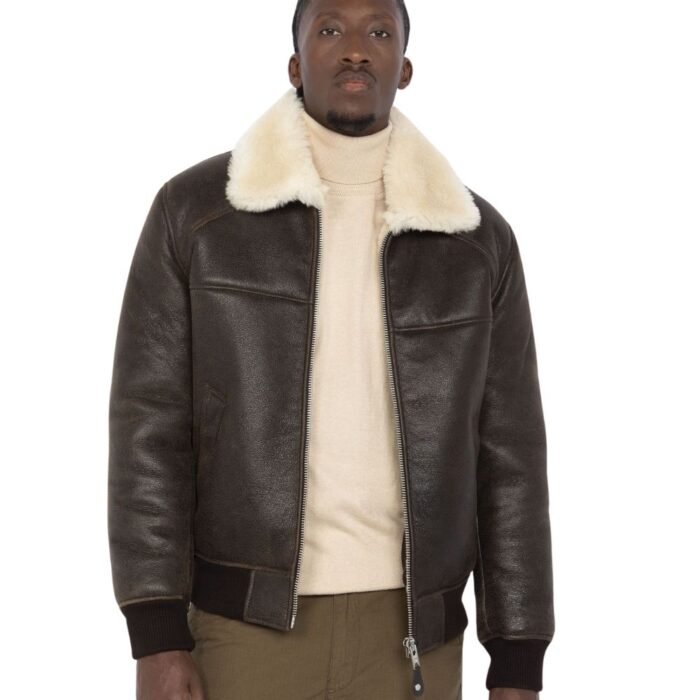 bomber shearling fur jacket