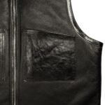 genuine black sheepskin leather