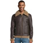 men leather shearling jacket