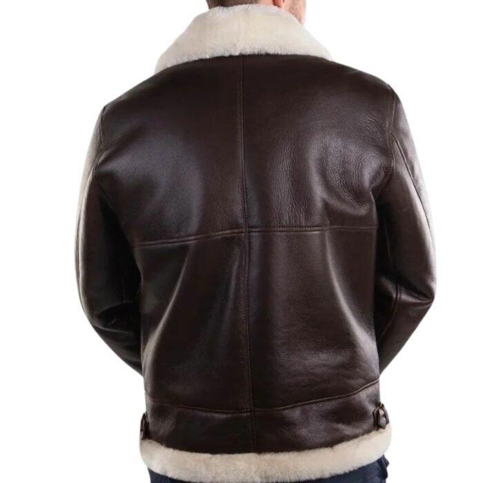 leather bomber shearling jacket