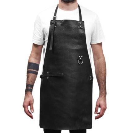 mens black apron unique