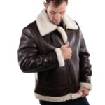 shearling bomber leather jacket