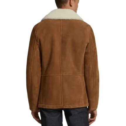 suede brown shearling jacket