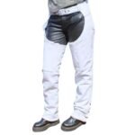 White Leather Biker Chaps