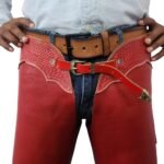 Red Fringe Leather Chaps