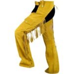 Fashionable suede leather fringe chaps mens​