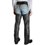 Classic Black Leather Chaps for Men Comfort and Protection