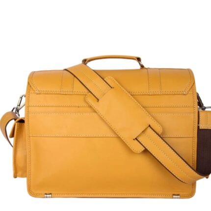 compact yellow leather bag​