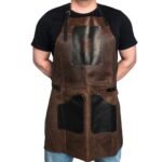 reasonable barber apron black and brown​