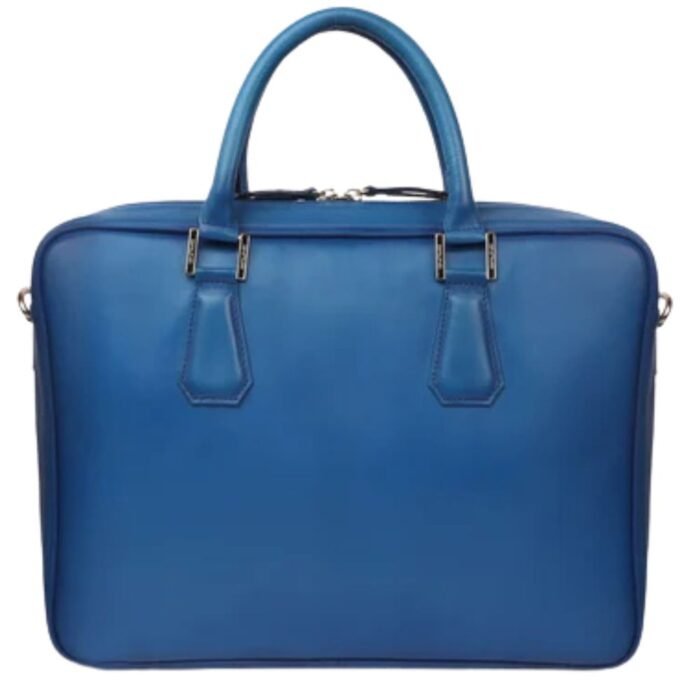 Blue Leather Briefcase