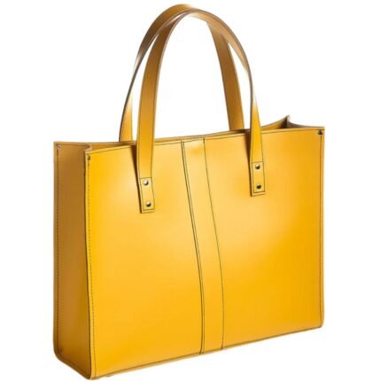 yellow leather handbags for women