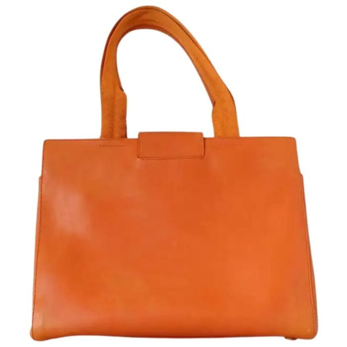 awesome handbag orange leather