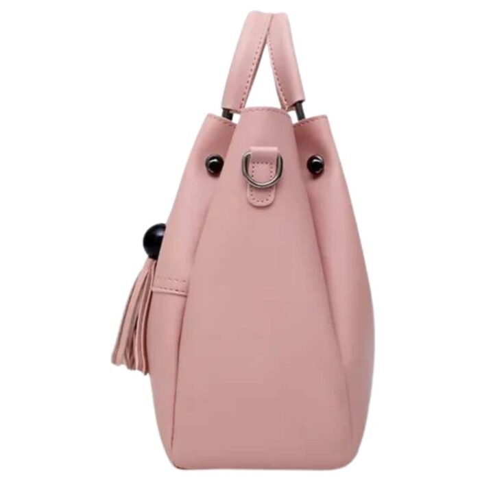 leather handbag pink