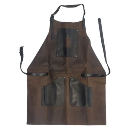 men barber apron black and brown​