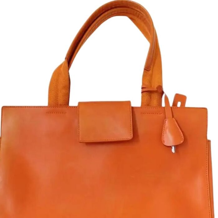 orange handbags leather​