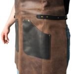 barber apron black and brown​